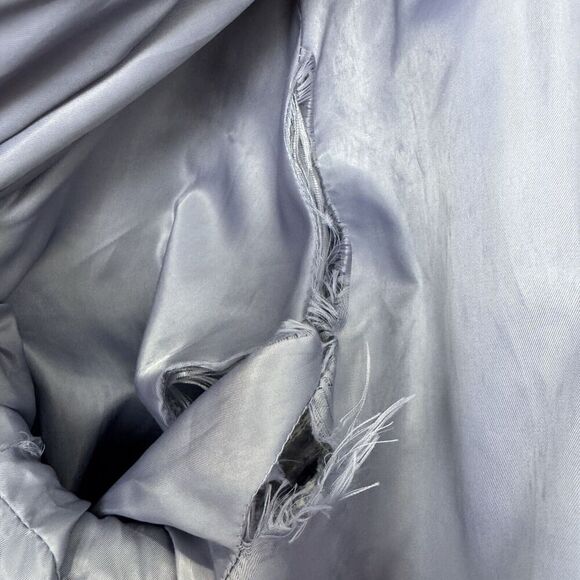 Gal Meets Glam Scalloped Houndstooth Check Pea Coat XL Wool Blend Blue White - Picture 13 of 13